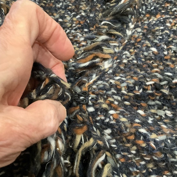 Chico's Soft Chunky Knit Fringe Open Front Cardigan Multicolor Size 12 (Ch… - Picture 12 of 12